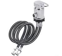 RV Shower Mixing Valve, Zinc Alloy Shower Mixing Valve with 80CM Push-in Tailpipe Outlet G1/2 Precise Temperature Adjustments(Black)