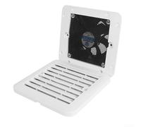 RV Side Mounted Exhaust Fan 140x130mm Air Outlet Vent for Trailer, ABS Silent Cooling Blower 1.2W Low Power, For Easy Screw Fix Installation, White and Black(white)