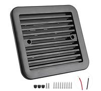 RV Side Vent Fan, 4W 12V Vent Fan One-Way Silent Wind Air Vent Ventilation Exhaust Fan for Caravan, Motorhome, Camper, Black