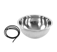 RV Single Bowl Sink Round 340mm/13.4in Diameter 304 Stainless Steel Large Capacity for Camper Yacht Kitchen