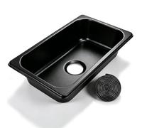 RV Sink, 10.43x6.38x2.56in Rectangular Kitchen Hand Wash Basin with 40mm Sewer Outlet Stainless Steel Vegetable Washing Bowl for Boat Caravan Yachts Camper (Spray Black GR-1465B)