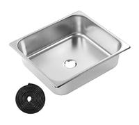 RV Sink, 330x300x100mm Stainless Steel Kitchen Sink, Undermount Sink, Square Single Bowl Sink with 40mm Drain for Kitchen, Caravan, RV, Yacht