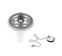 RV Sink Drain Connector, Camper Yacht Sink Drain Connecto Corner Design For Camper And Yacht Sink Plumbing Tasks Stainless Steel ABS (Straight head)