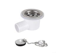 RV Sink Drain Elbow Unit with Solid ABS Elbow and Straight Outlet Working with 2M Hose for Stable Water Evacuation (Curve)