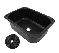 RV Sink Stainless Steel 12L Large Capacity Single Bowl Bar Kitchen Wash Basin Sink with 40mm Drain Hole for RV Boat Caravan 304 Stainless Steel 15 X 11 X 5 7in