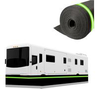 RV Skirting, Easy Installation 360-Degree Mobile Home Skirting with Stainless Steel Mesh, Convenient Storage All-Season Available Car Skirt for Trailers Motorhomes 5th Wheels 3ft*98ft