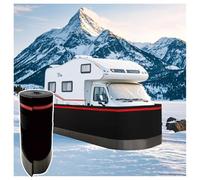 Rv Skirting for Travel Trailer 37.5 Inches High Mobile Home Skirting Easy Installation Tall 6th Wheel Camper Skirt Wind and Snow Proof for Winter, 59ft/18m Length, Red