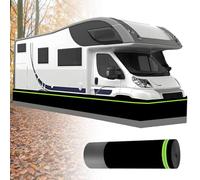 RV Skirting for Travel Trailers & 5th Wheels, Heavy Duty Windproof, Waterproof, UV Resistant Polyester with Reflective Strips and Quick Install Design