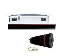 RV Skirting for Winter, 2.6ft High RV Skirting Kit with Reflective Strip and Stainless Mesh,Heavy Duty Camper Insulated Skirt with Lock for Travel Trailer, 5th Wheel(Red,22m/72ft)