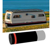 Rv Skirting for Winter, 36in High Red Camper Skirting Polyester Fiber Connect with Stainless Steel Mesh, Mobile Home Skirt Kits for Trailers Motorhomes 5th Wheels, 124ft Length