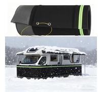 Rv Skirting, Rv Skirt Iron Mesh at The Bottom Rv Covers with Lock 32in High Wind and Snow Proof Insulated for Travel Trailer Convenient Storage Car Skirt All-Season Available(49ft/15mLength)