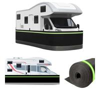 RV Skirting System for Travel Trailers, No Drill 31.5in High Water-proof Skirt with Stainless Steel Mesh Bottom, Windproof Snowproof Design for Motorhomes and Camper Va-ns(36m/118ft)