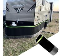 RV Skirting with Reflective Strips, Heavy Duty Mobile Home/Travel Trailer Winter Wrap Cover, Durable Underpinning for Camper Insulation and Protection