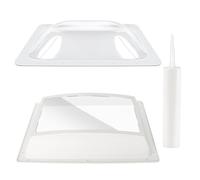 RV Skylight Replacement Bundle,18" x 26" Skylight Outer Dome Fit 14" x 22" Opening,RV Shower Skylight Replacement for Camper Trailer Fifth Wheel,Inner Dome with Window 14" x 22"+Lap Sealant+Screw,Clea