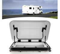 RV Skylight Roof Vent Hatch Kit with LED Light for Caravan, Motorhome, and Cargo Trailers, 50x50cm - Efficient Roof Ventilation Solution