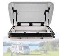 RV Skylight with LED Lighting and Blinds, Roof Vent Window Hatch Cover for Camper Trailer Motorhome Accessories