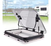 RV Skylights Roof Vent Hatch with LED Light, Aluminum Alloy Replacement Skylight for Camper, Fits Body Thickness 25-60MM, Dimensions