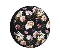 Rv Spare Tire Cover 16 inch Carnations Flowers Daisy Tire Covers for Trailers Adjustable Camper Spare Tire Cover