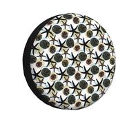 RV Spare Tire Cover, Sea Urchin Tire Cover for Trailers, RV Spare Tire Cover Adjustable 14-17 Inch