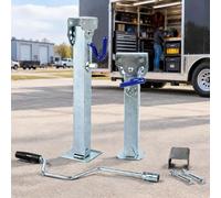 RV Stabilizer Jack with Left or Right Tilt Support Control 1Unit | Pull the blue handle to tilt the support leg left or right; designed for RV and trailer support needs