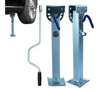 RV Stair Stabilizer | Telescopic Drop Leg Trailer Jack - Heavy Duty Adjustable Trailer Stabilizing Legs, Pull-Down Parking Jacks for Camping, 2 Pack