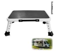 RV Step Stool Foldable Adjustable Step Ladder Sturdy Metal Stable Step Stool with a Non-Slip Platform Supports up to 500 lb with Non-Slip Rubber Feet