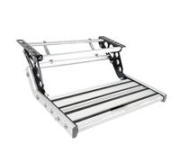 RV Steps Aluminum Manual Pull Out Drop Down Folding Step Motorhome RV Campervan Caravan,Manual-single-layerwithlight