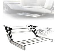 RV Steps，Camper Entry Steps - Aluminum Alloy Anodized，Anti-Slip，200kg/440lbs Load，Manual/Electric Optional，Built-in LED Light，Foldable，for RV Caravan Truck(Single layer,Manual)