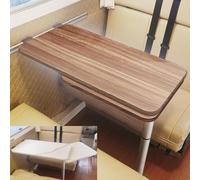 RV Table with Double Layer Swivel Legs, 360° Rotating Lower Tabletop, Ideal for Camper and Trailer Use, Durable and Space-Saving Design
