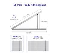 RV Tilt Mount Brackets - 50 Inch/127 cm