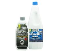 RV Toilet Chemicals Duo 2L Aqua Kem Blue & 0.78L Grey Water Fresh