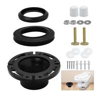 RV Toilet Seal and 3" Socket Floor Flange Kit for Thetfords Aqua Magic Style Plus, Style Lite, Style II & Residence RV Toilets, 385345892 Flange and 34120 Ball Seal Replacement Parts, 3 in 1 Combo
