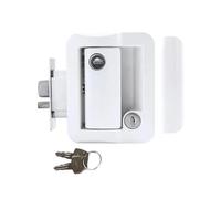 RV Travel Trailer Entry Door Lock Camper Door Latch Handle with Keys Motorhome Door Lock Replacement(Bianco)
