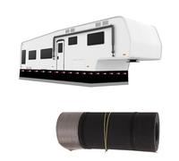Rv Underbelly Material, Mobile Home Skirting with Bottom Iron Mesh 34m/111ft Panels 31 Inch Tall for Exterior Outdoor Garden