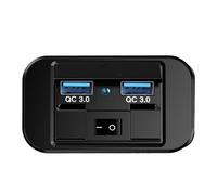 Rv Usb Outlet, Double Charger Socket, Qc3.0 Power Port, Water Resistant Adapter, Automotive Marine Boat Charging Solution Fast Device Power Supply Travel Camping Vehicle Electronics Upgrade Kit, Black