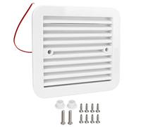 RV Ventilation Fan 12V Side Vent White ABS - Unidirectional Airflow, Strong Wind Cooling for Trailer & RV Roof Covers