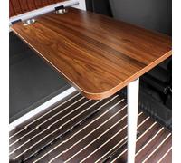 RV Wall Mounted Folding Dinette Table with Adjustable Steel Brackets Versatile Space Saving Desk for Home Office Bedroom or Kitchen (Wood Grain 39"x7")