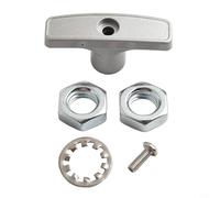 RV Waste Valve Handle Replacement for Camper Sewer Tank Dump Release - ABS Plastic, Silver, 8 x 14 x 2 cm, Direct Install, Fits Most Recreati