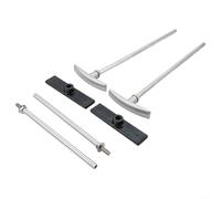 RV Waste Valve Handle Replacement Kit for T1046 TX9HPB, Aluminum Sewer Gate Valve Extension Rod with Ergonomic Grip for Keystone Black Tank Systems(2 sets)