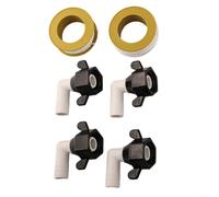 RV Water Connection 1/2 x 1/4 Inch Nylon Adapter Set | 360 degree rotation, flexible installation, fits into tight spaces, for ideal for retrofitting