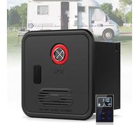 RV Water Heater, 55000 BTU 16x16 Inches On Demand Instant Hot Water, DC 12v, High Altitude Available, White Door, Propane Gas, Compact Design, Compatible with All Rvs(Black,No Shower Head)