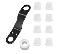 RV Water Heater Drain Plug Kit, Include Angled Wrench, 8 Pieces 1/2" NPT Replacement Plugs and 1 Roll PTFE Tape