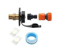 RV Water Inlet Connector for Hose with Backflow for Motorhome, Black