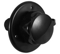 RV Water Inlet Plastic Filler Flush Mount with Check Valve, 7.5x7.5x7.5cm | Black Cap with Tether, One-Way Flow Control, for Motorhomes, Hoses, DIY Maintenance and Road Trips