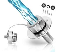 RV Water Inlet Replacement,City Water Connection for RV 3/4'' GHT Female 1/2'' NPT Male,All Metal RV City Water Inlet with Check Valve for RV/Camper/Motorhome,High-Pressure Resistant RV Water Inlet