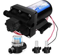 4048-153-E75 RV Water Pump,12V 4 GPM, 55 PSI, 10 Amps Automatic Demand Diaphragm Pump,Compatible with RV Caravan Marine Yacht