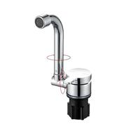 RV Water Tap Foldable Faucet with 360° Horizontal Rotation Single Handle Control Ideal for Boating Yachts Campervans and Caravans