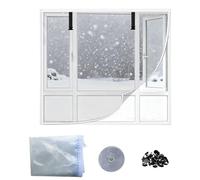 Rv Window Insulation Window Insulation Kit for Winters 100x150cm 145x200cm 300x145cm Reusable Thermal Insulated Window Cover, Window Protection Film for Home Bedroom Living Room(Cream,50x60cm)