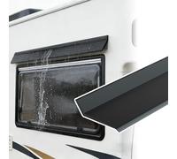 RV Window Rain r5m Black Stickon Drip Guard for SlidingVehicle Ed Flashing & Rain Blocker Visors (4.5cm Wide 5m Long) - Ultimate Protect from Rain and De