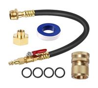RV Winterizing Kit - 17 Inch Freeze Guard Transfer Hose, 8Piece Antifreeze Circulation Connector System, Trailer Marine Waterline Protection Equipment | for Garden Irrigation Sprinkler Camper Boat